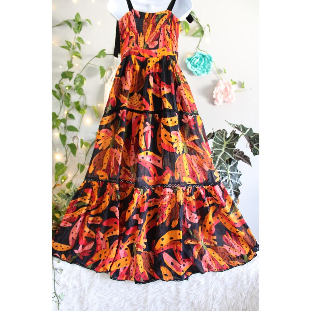 Farm Rio Banana Print Tiered Maxi Dress Size S MSRP $345 – NWOT - Picture 10 of 13